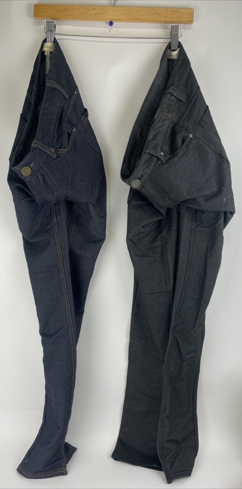 2 x Lebijou Los Angeles Designer Low Rise Skinny Soft Denim Jeans Sz Small VGC