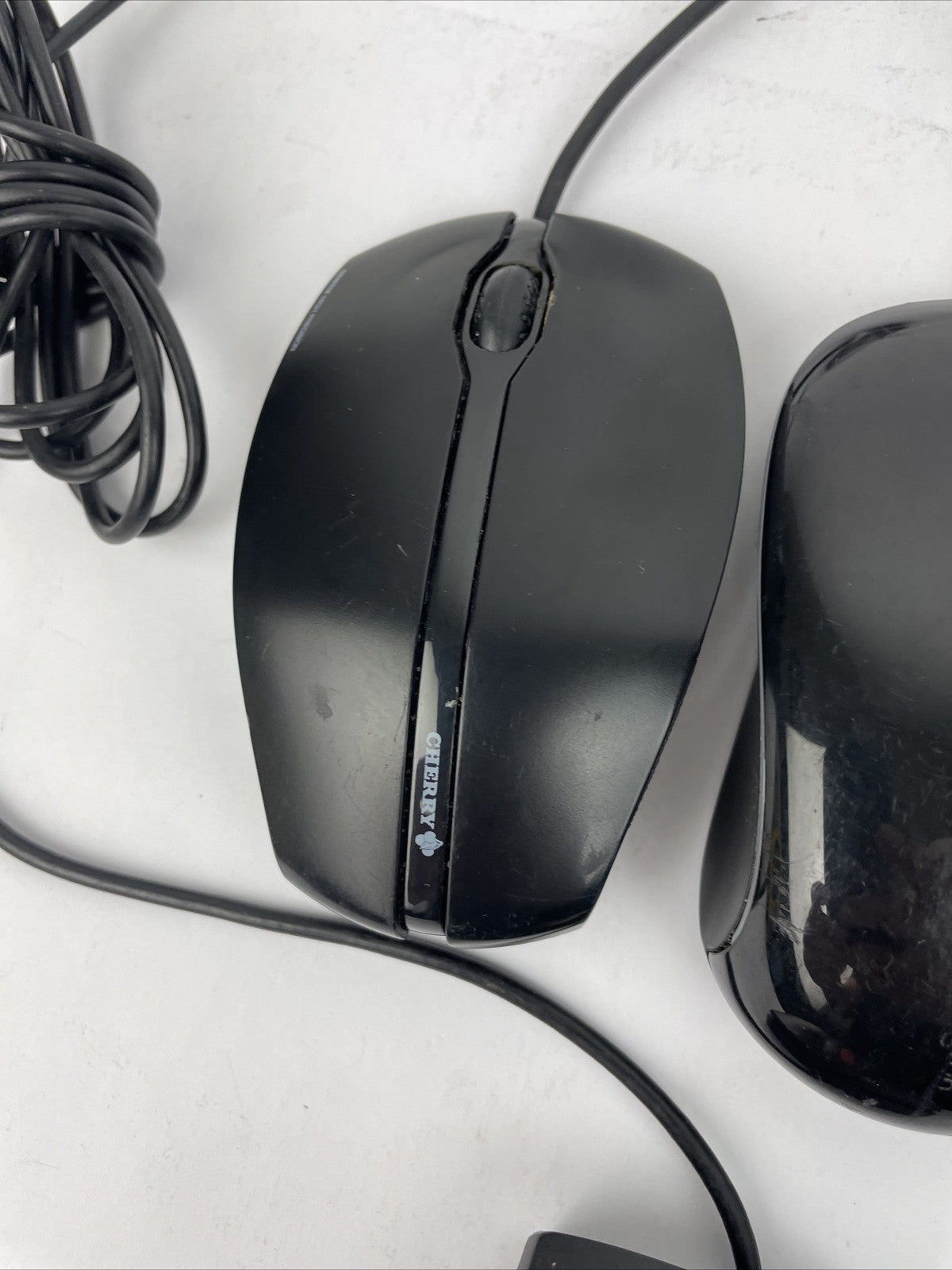 6 x Assorted Corded Mouse Lot - CHERRY GENTIX, 2 x Lenovo, Dynex, HP, Kensington