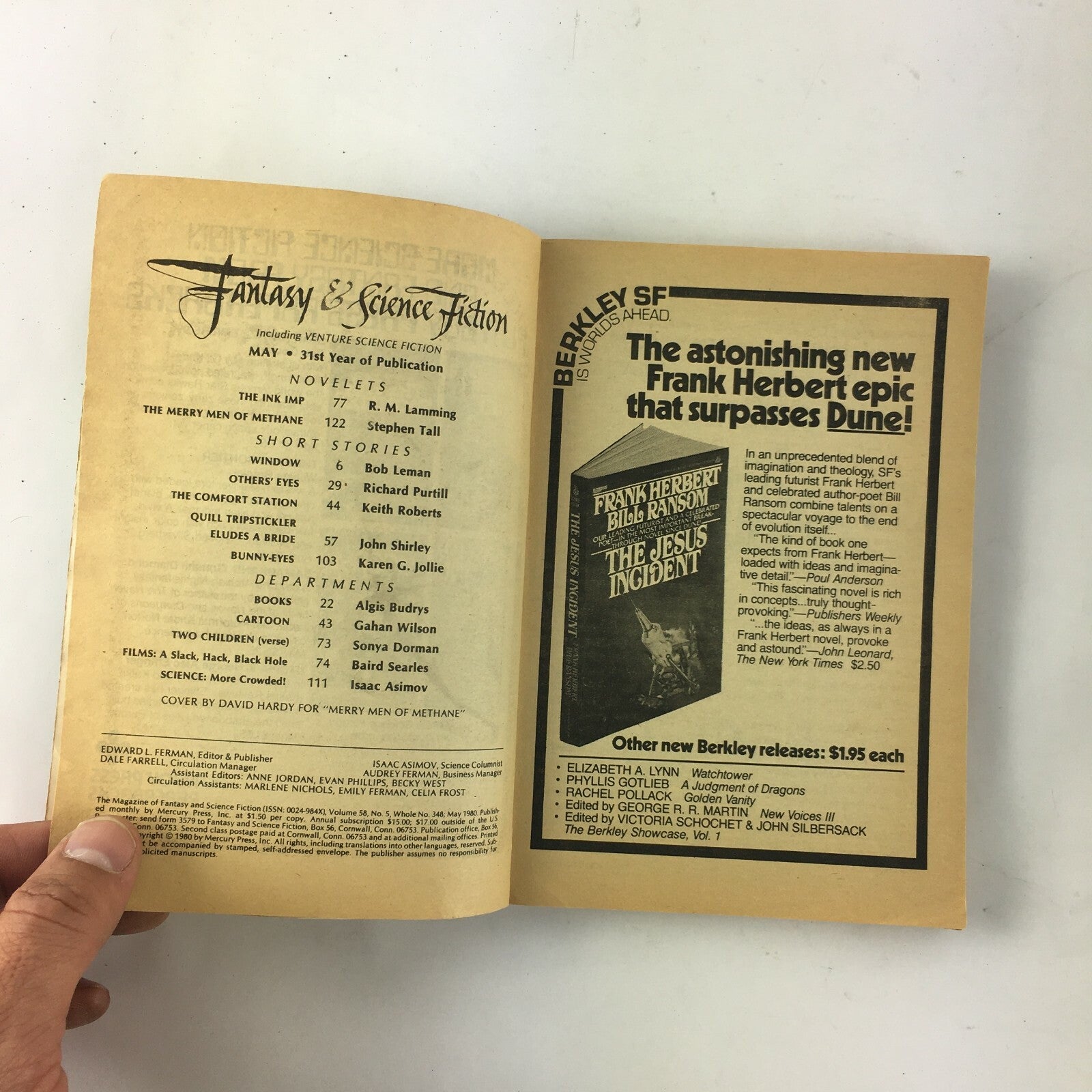 May Fantasy&Science Fiction Magazine The Merry Men of Methane Stephen Tall Keith