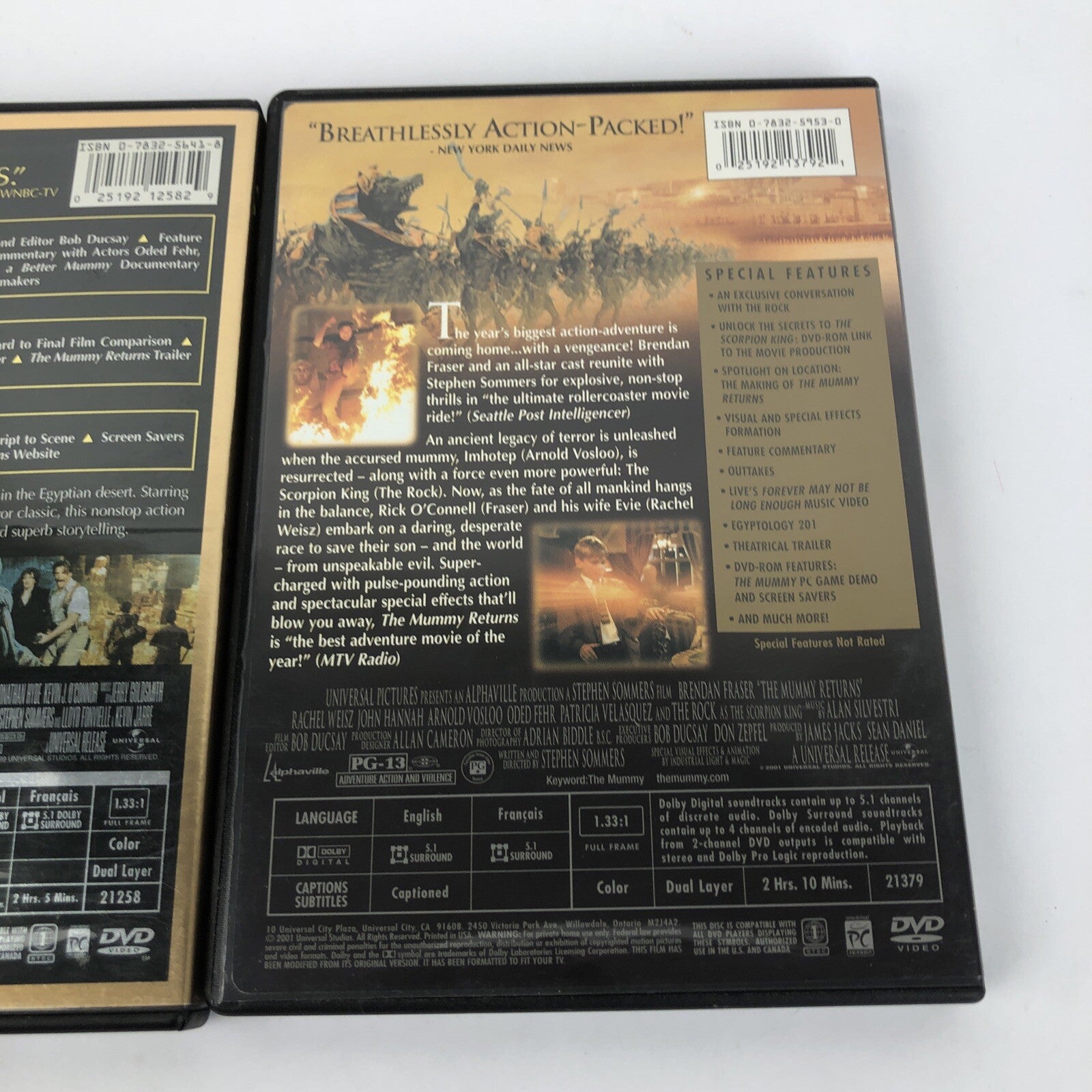 The Mummy Trilogy Widescreen DVD Lot - 1, 2: Returns & 3: Tomb of Dragon Emperor