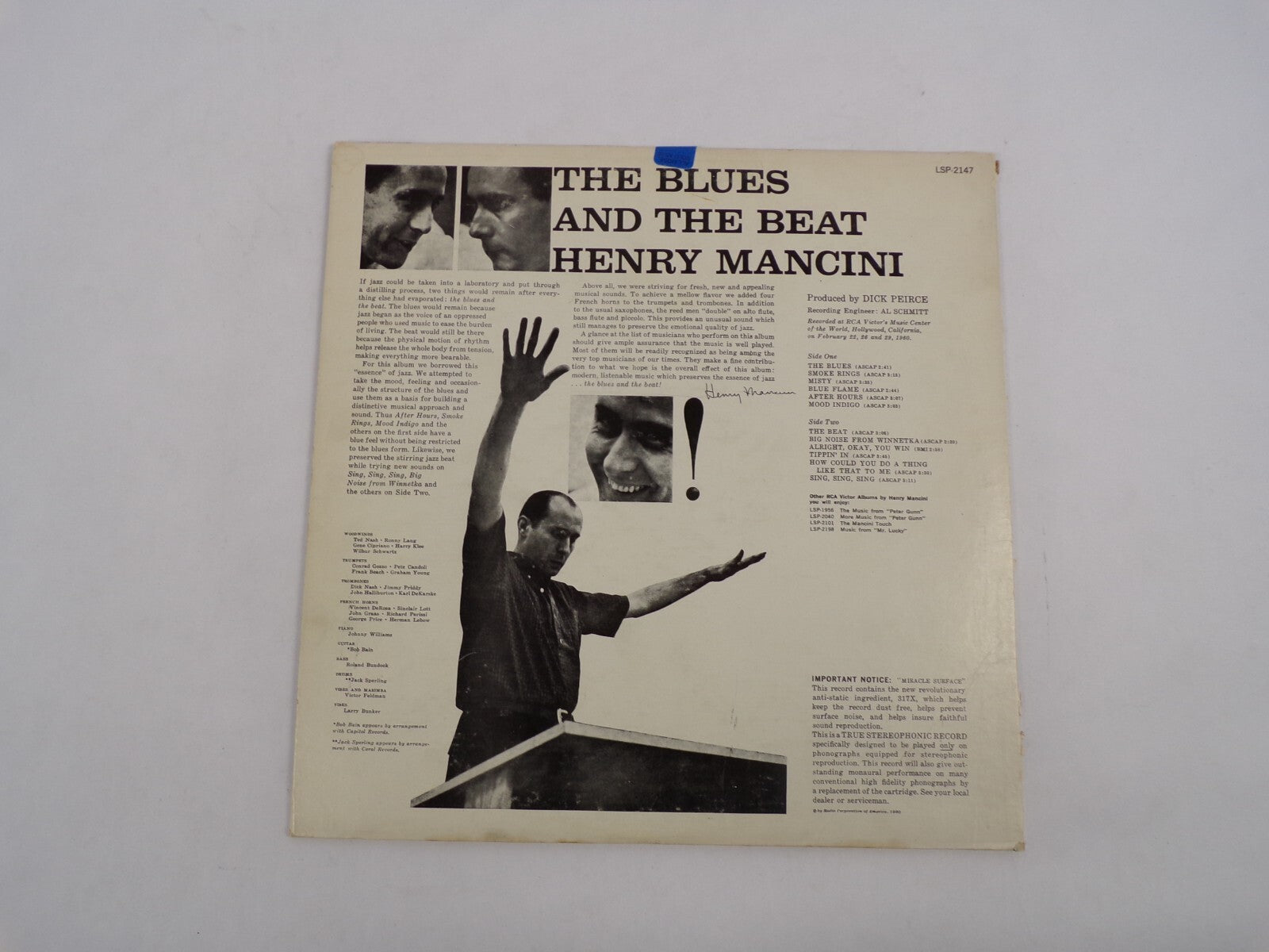 The Blues And The Beat Henry Mancini The Blues Smoke Rings Misty Blue Flame Afte