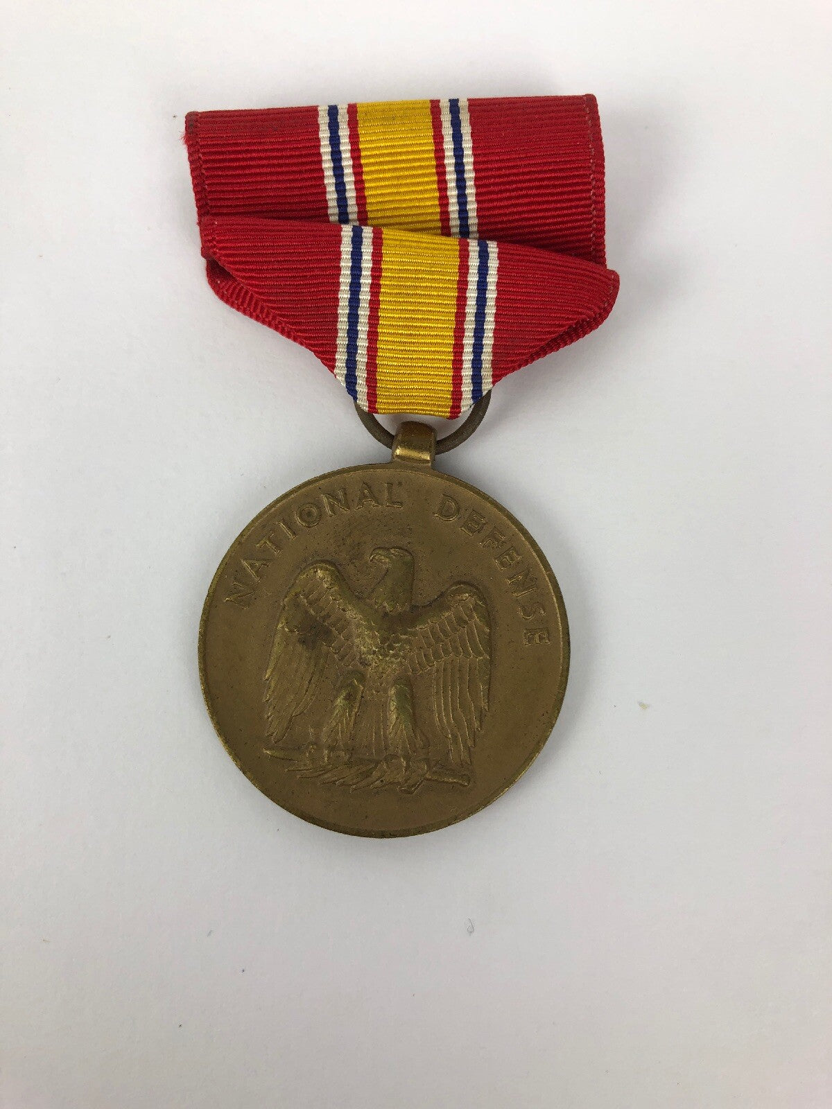 Vintage 1953 Medal National Defense & Ribbon With Original Box - FSTSHP USA