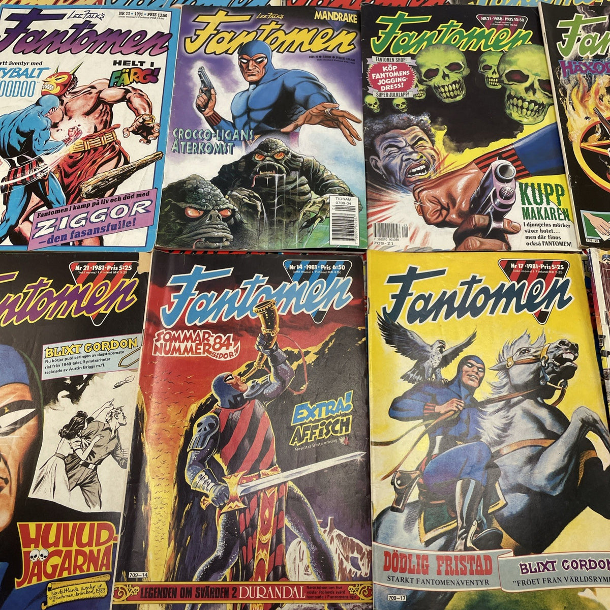 FANTOMEN Swedish Phantom Comic Lot  18 issues assorted years and condition