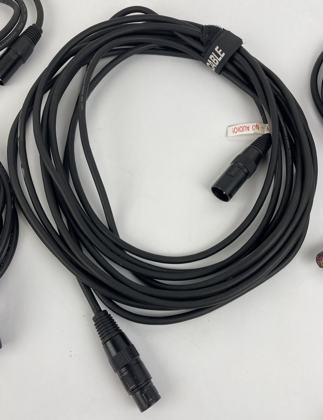 Lot Of 5  XLR 3 - pin XLR cables Male To Female Connections Assorted Lengths