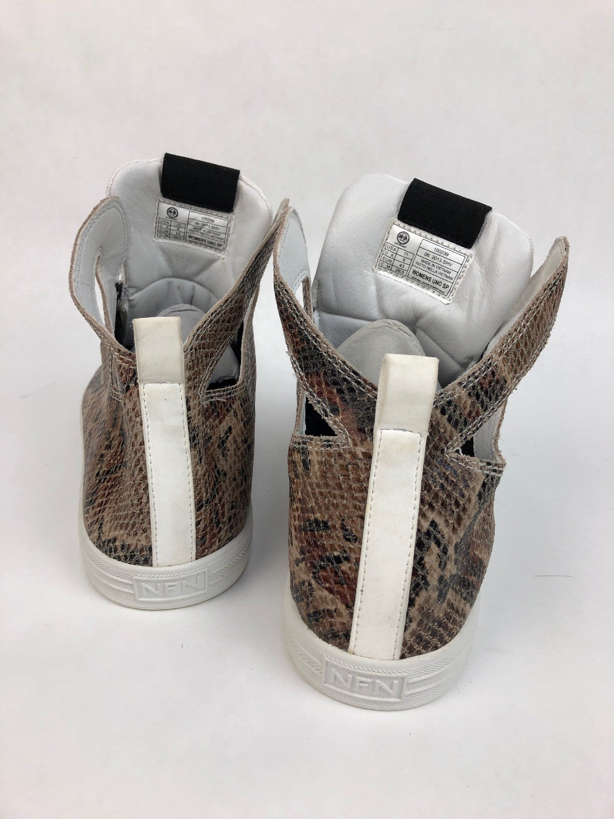 Rare Gourmet Footwear Shoes  Womens Uno SP Leather Snake Skin High Top - FSTSHP