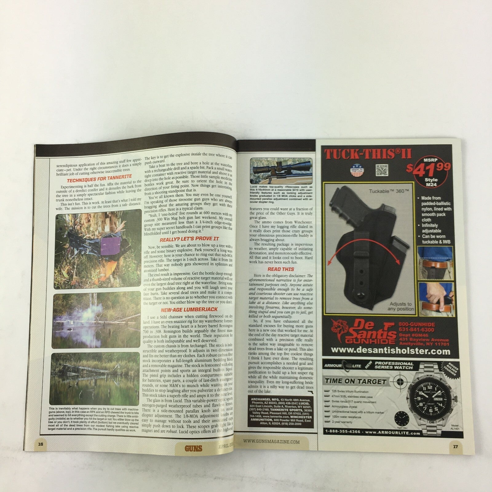 April 2016 Guns Magazine Hi-Cap Big Bore .45 ACP Pathfinder .22 LR .45 Colt/ACP