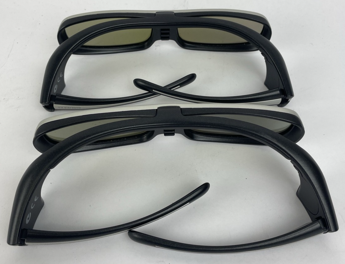 Lot of 2 Pairs Panasonic TY-EW3D10 3D Full HD Glasses