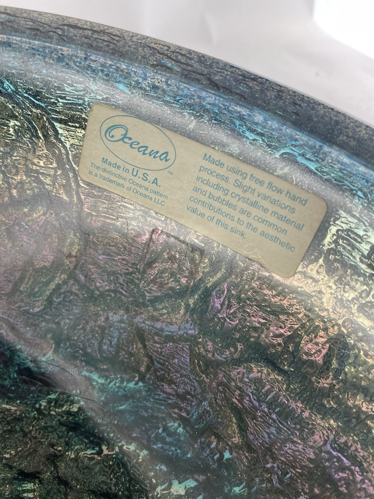 JSG Fawn Oceana Vessel Undermount Oceana Blue Reflections Bathroom Undermount