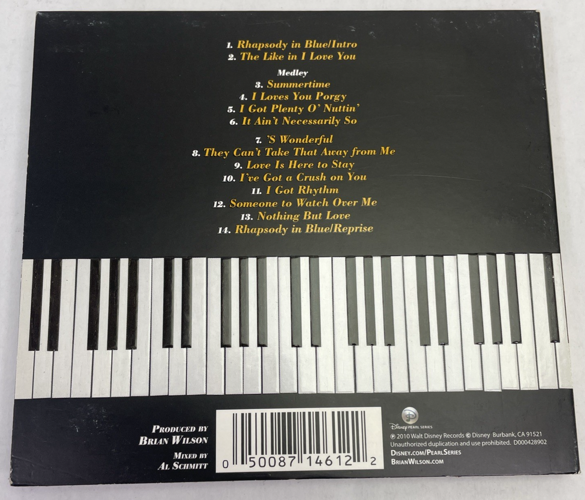 The Beach Boys/Brian Wilson Reimagines Gershwin CD (2010 Walt Disney Records)