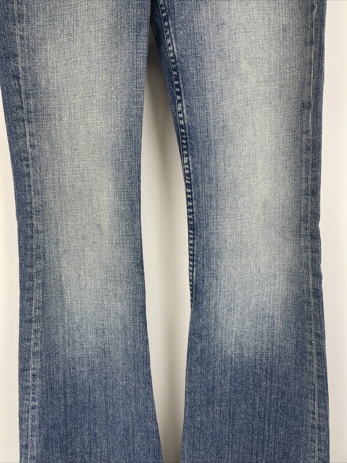 Shagg Denim Los Angeles Y2K Low Rise Bootcut Designer Jeans Sz 25 Light Wash