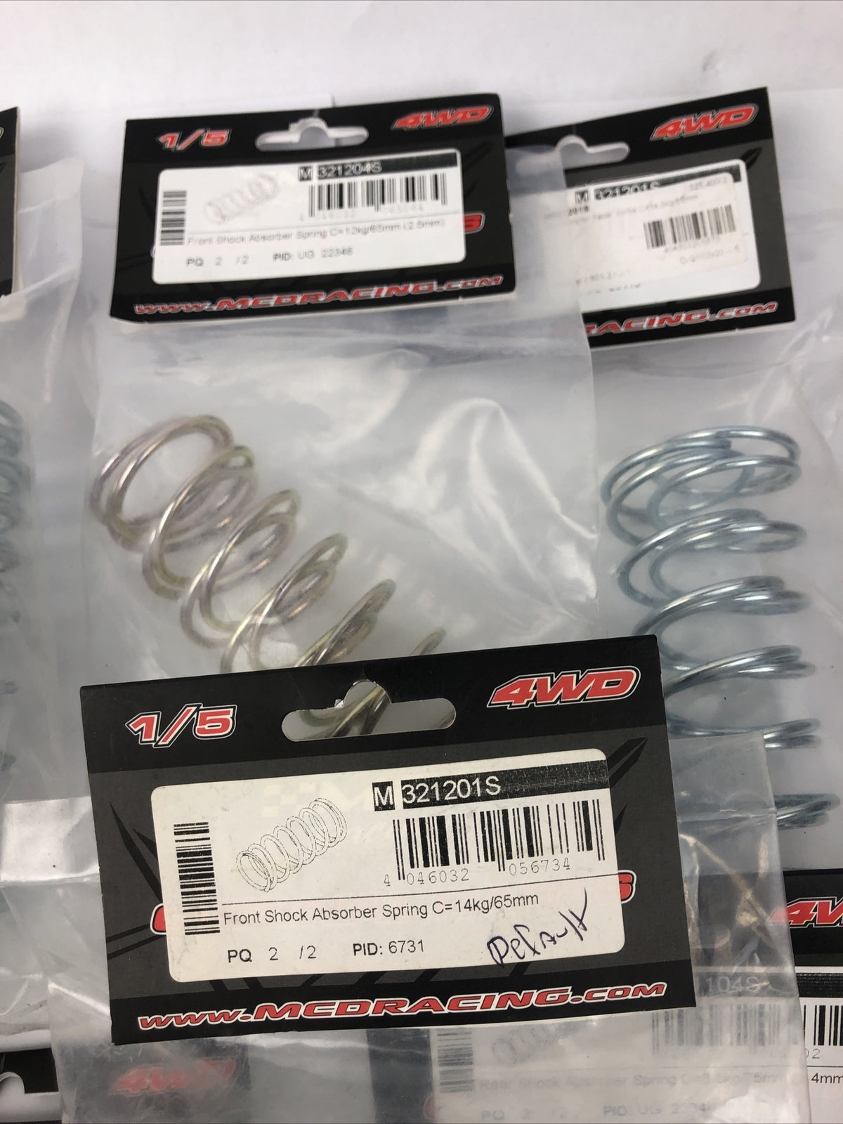 1/5 RC MCD Racing Shock Spring Lot of 9 Assorted Sizes Front and Back -LOOK 