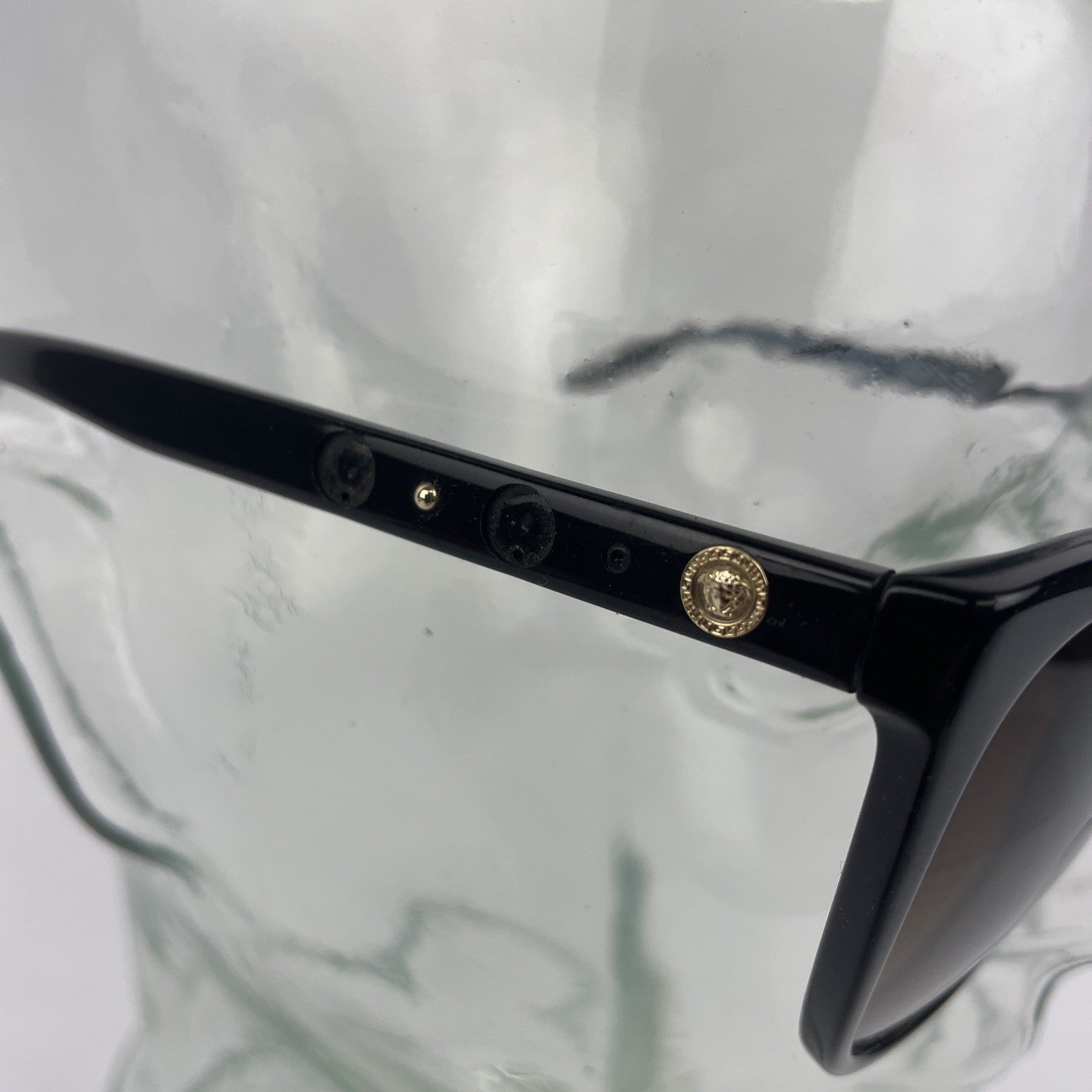 Versace Mod. 4281 GB 1/13 57 17 140 3N Black Frame Brown Lens Sunglasses Italy