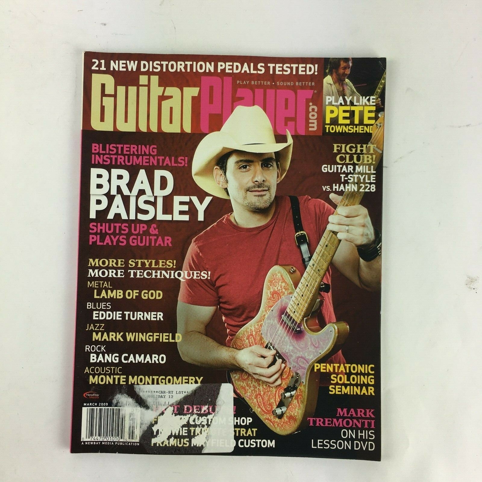 March 2009 Guitar Player Magazine Brad Paisley Pete Townshend Mark Tremonti