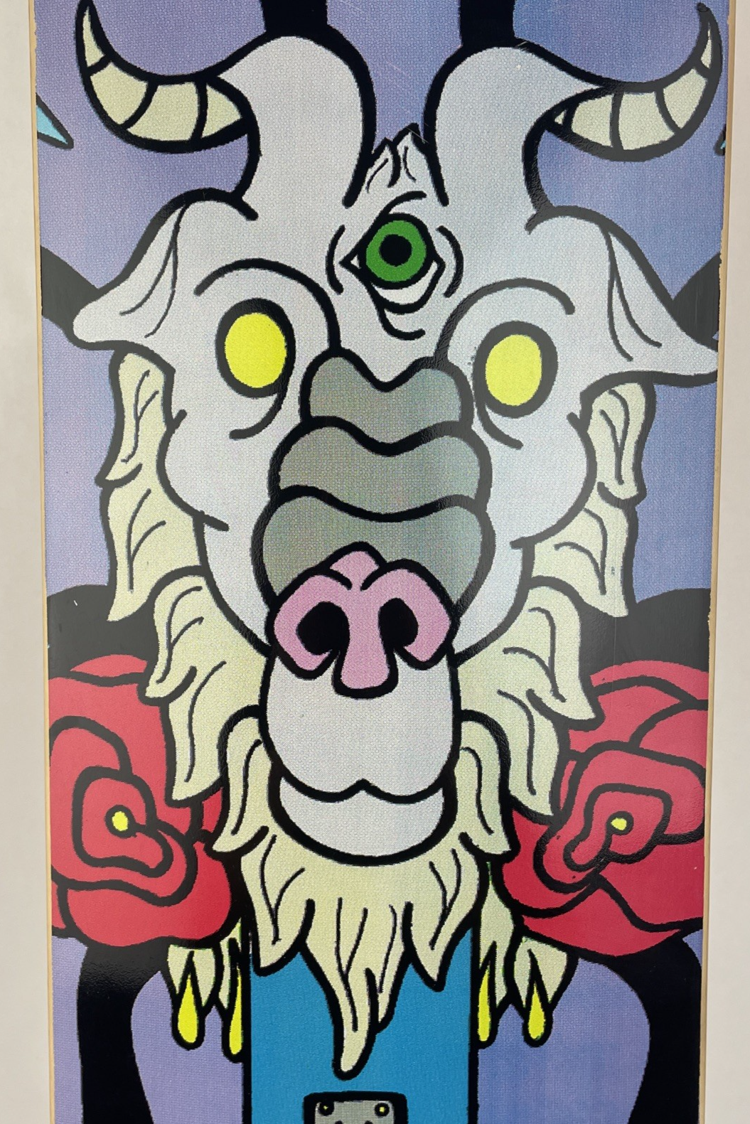 VINTAGE Possessed to Skate " HAIL SKATAN" GOAT SKATEBOARD DECK 7.5" x 31"
