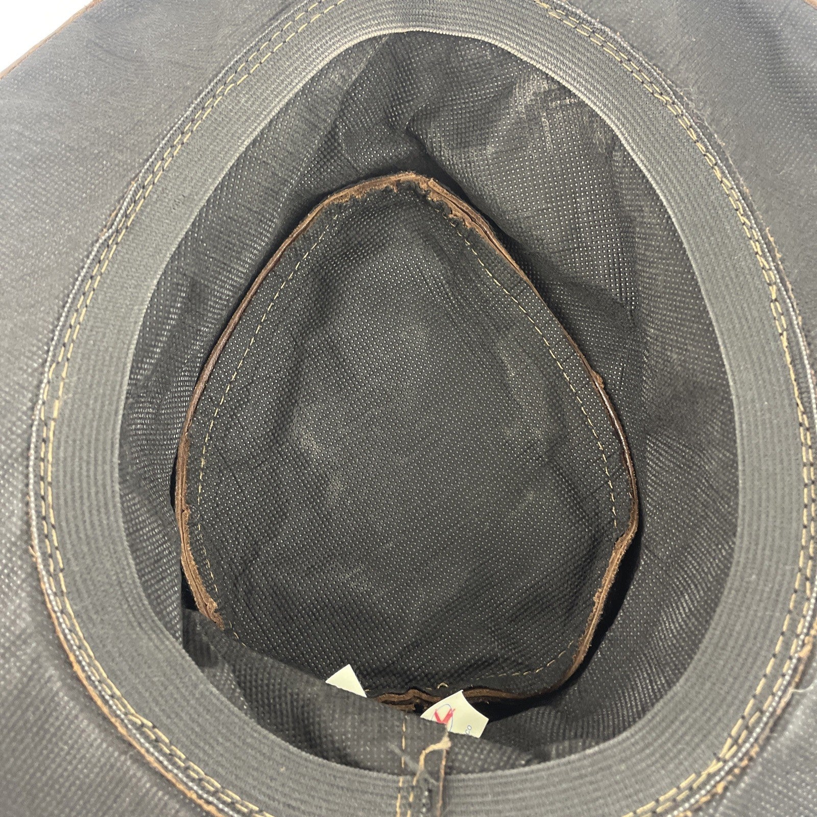 Genuine Handcrafted Thick Leather w Wire Vintage Western Cowboy Or Cowgirl Hat