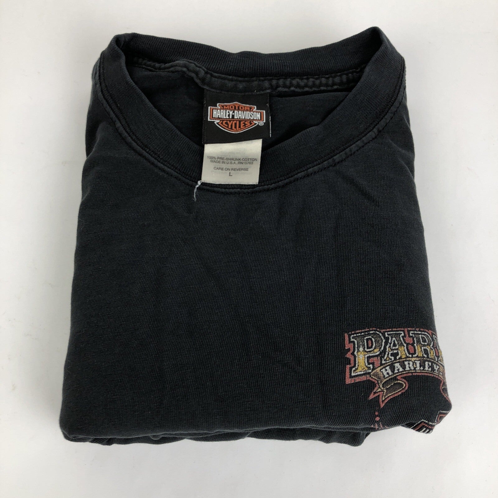 Harley Davidson 2006 Black Long Sleeve Men's T-Shirt Size Large Park City Utah