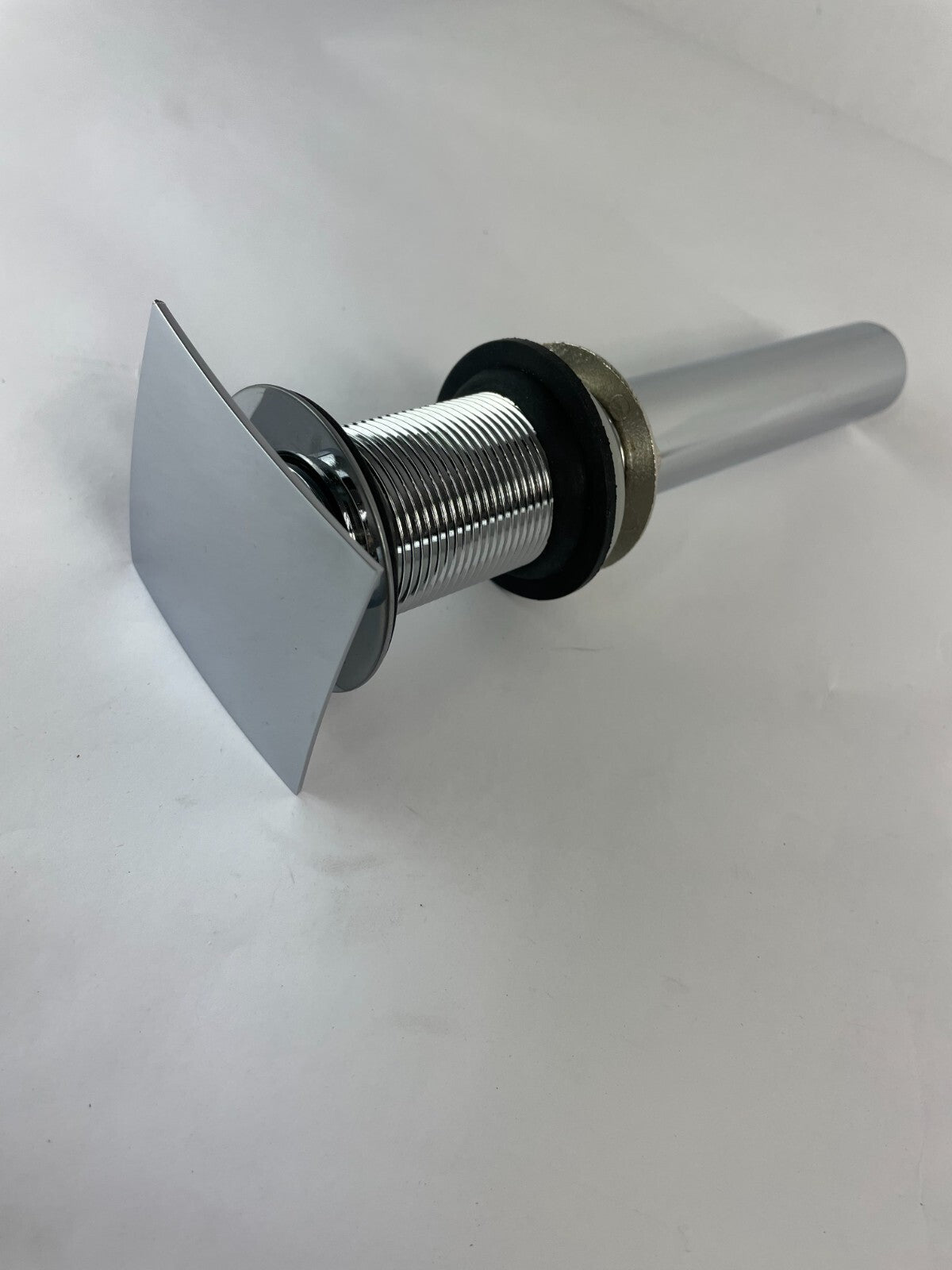 Aquabrass 638 long square polished chrome pop-up bathroom sink drain