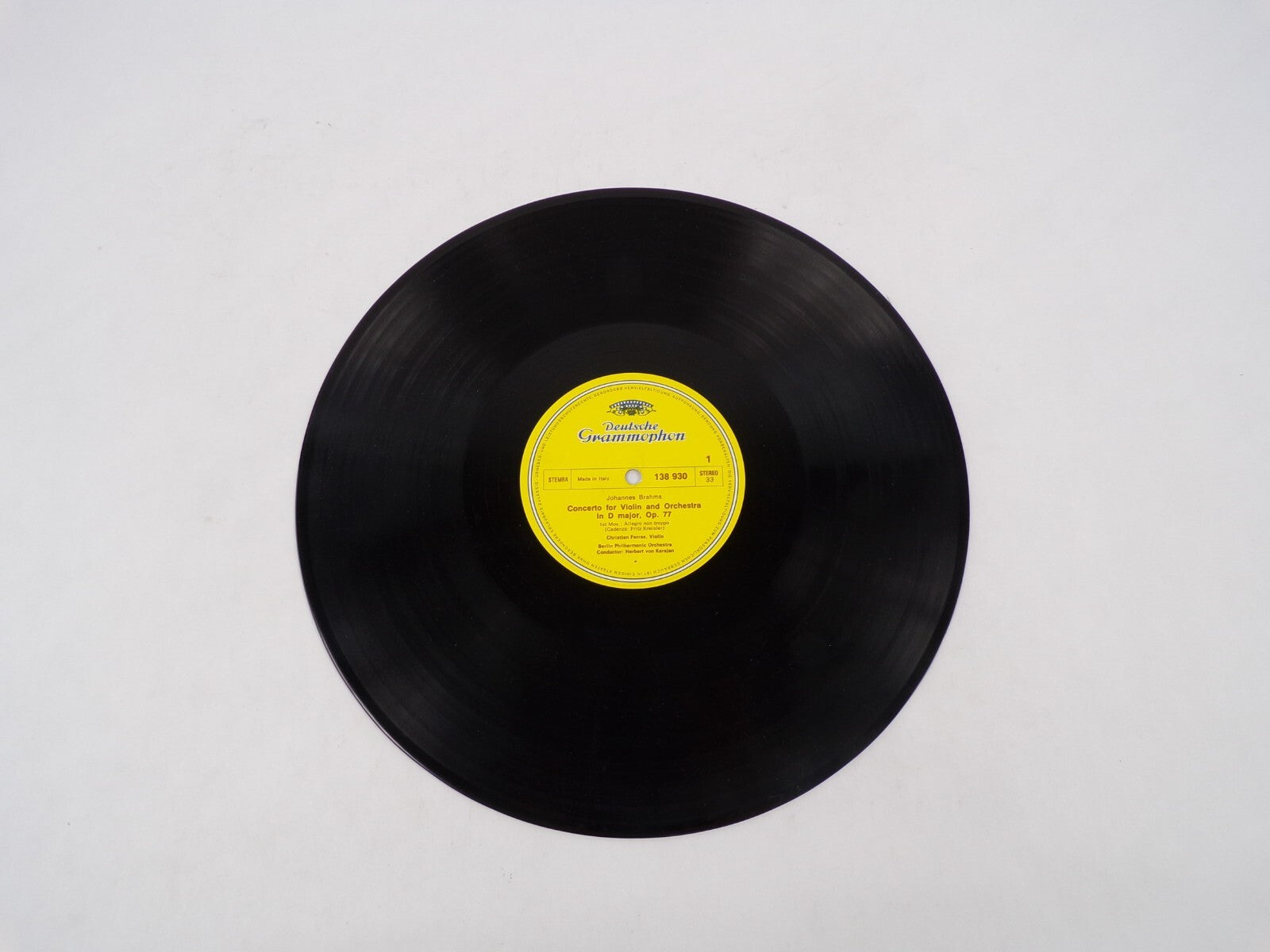Brahms Violonkonzert In D-Dur Christian Ferras Herbert Von Karajan Vinyl Record
