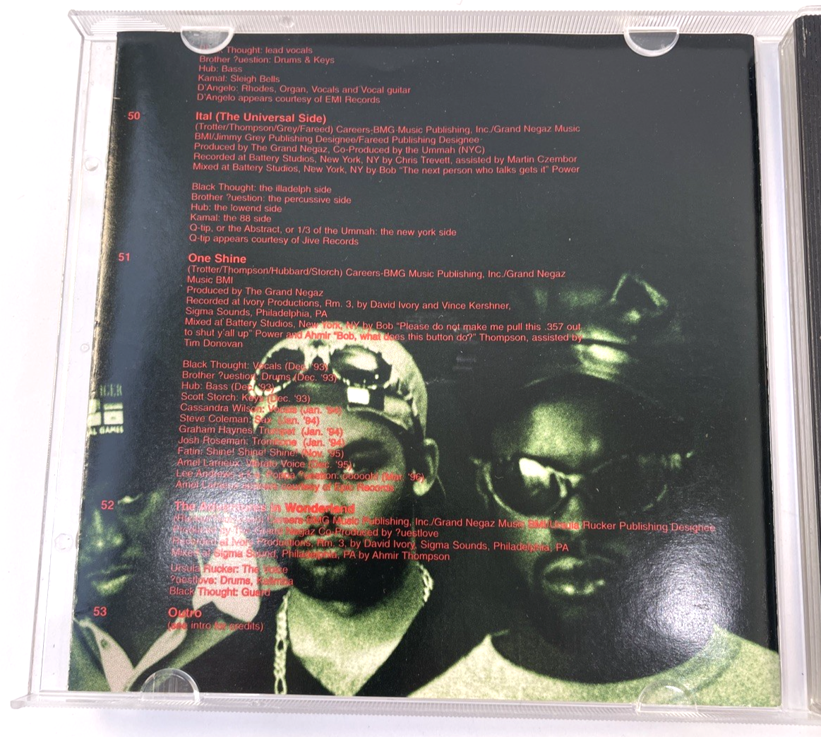 The Roots - Illadelph Halflife Digital Audio CD 1996 Hip Hop Geffen Records #45