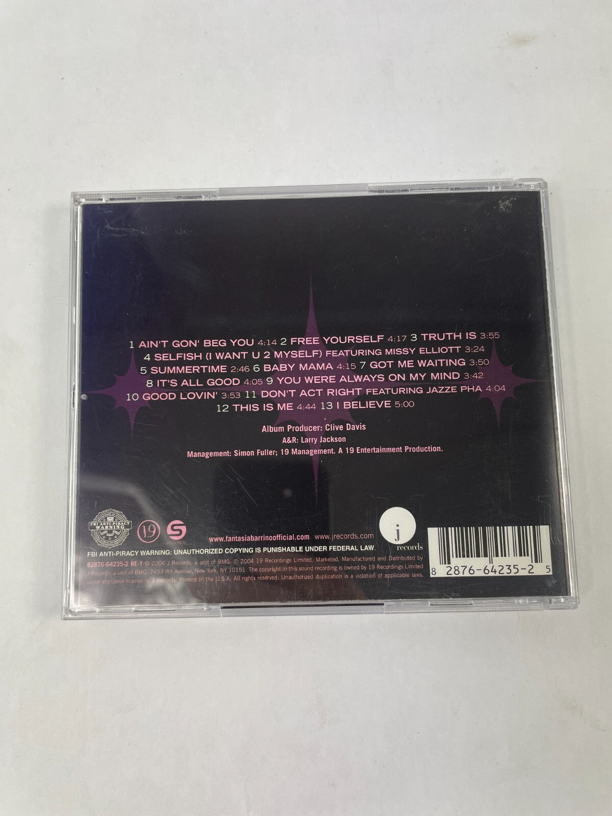 Fantasia Free Yourself  Ain't Gon Beg You Free Yourself Truth Is Selfish CD#73