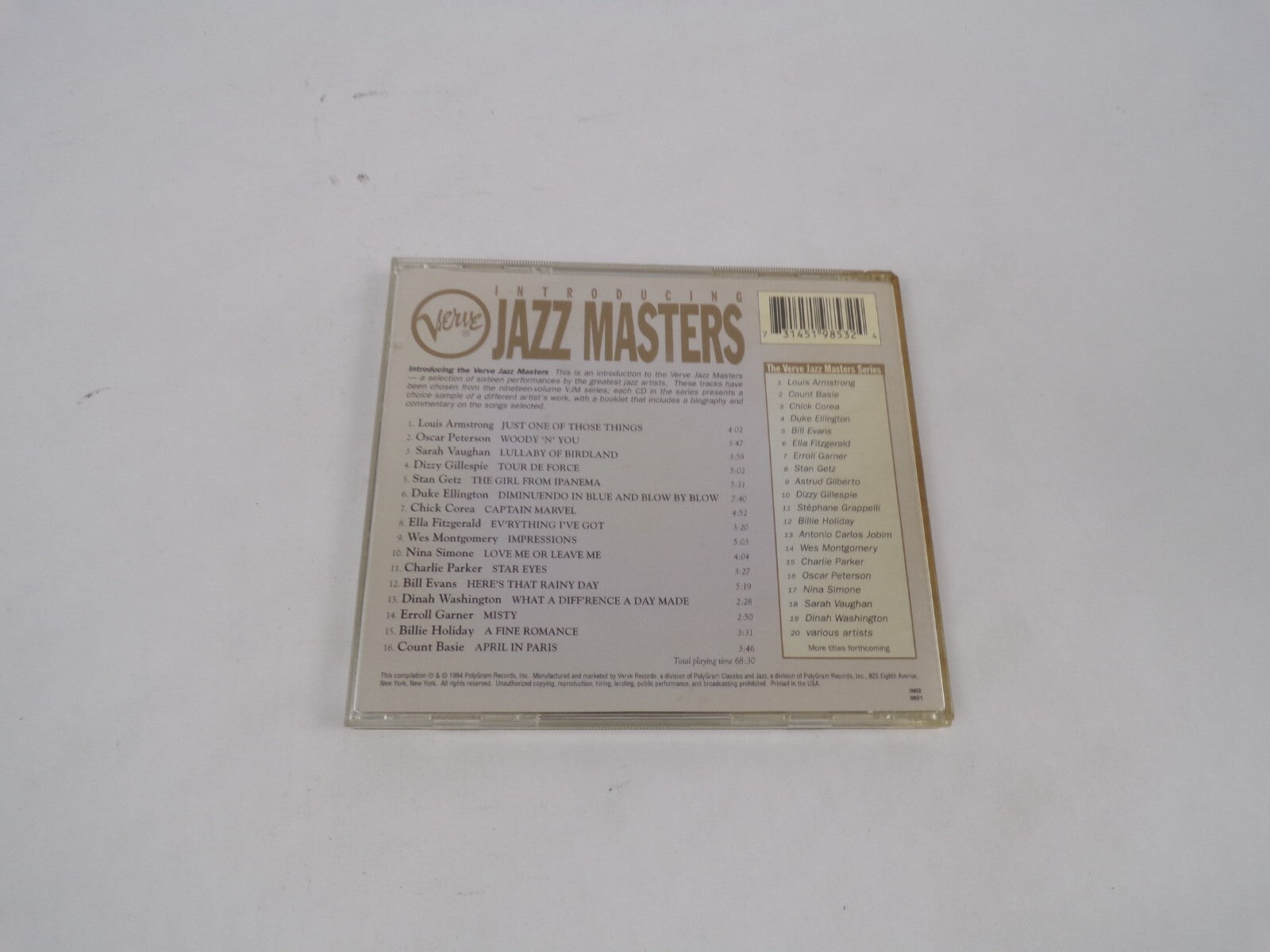 Jazz Masters Just One Of Those Things Woody N You Lullaby Of Birdland CD#67