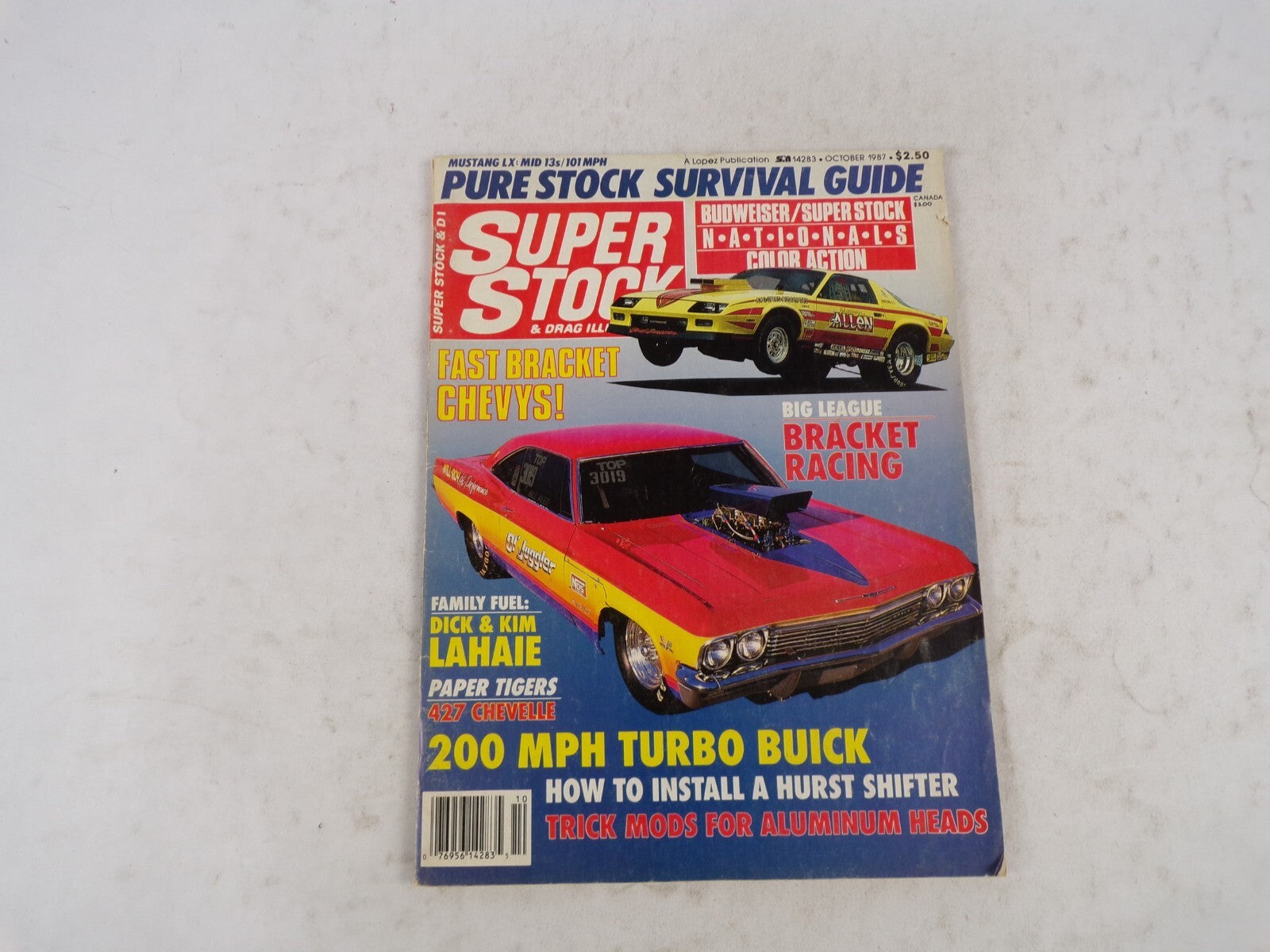 October 1987 Super Stock Pure Stock Survival Guide Fast Bracket Chevys! Budweise