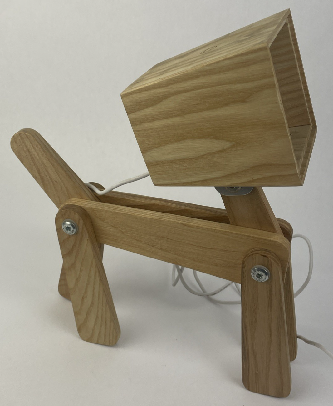 Hroome Wooden Dog LED Desk Lamp Adjustable Articulated Folding Bedside Night Lig