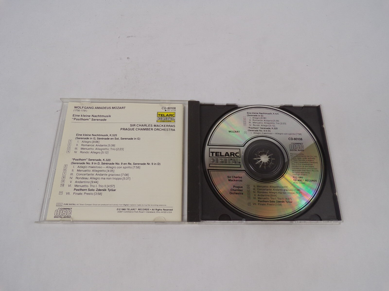 Mozart Eine Kleine Nachtmusik "Posthorn" Serenade Mackerras Prague Chamber CD#69