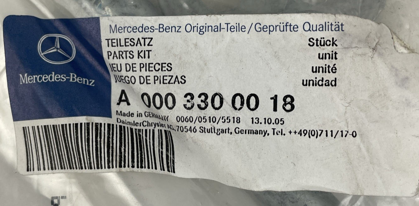 New Genuine OEM Mercedes-Benz Control Arm Bolt Kit Front Inner 0003300018