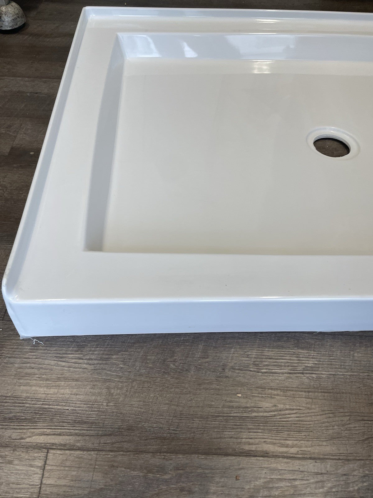 Sherlic 48x36 tile ready shower pan base center drain with 3 flange molded shower base