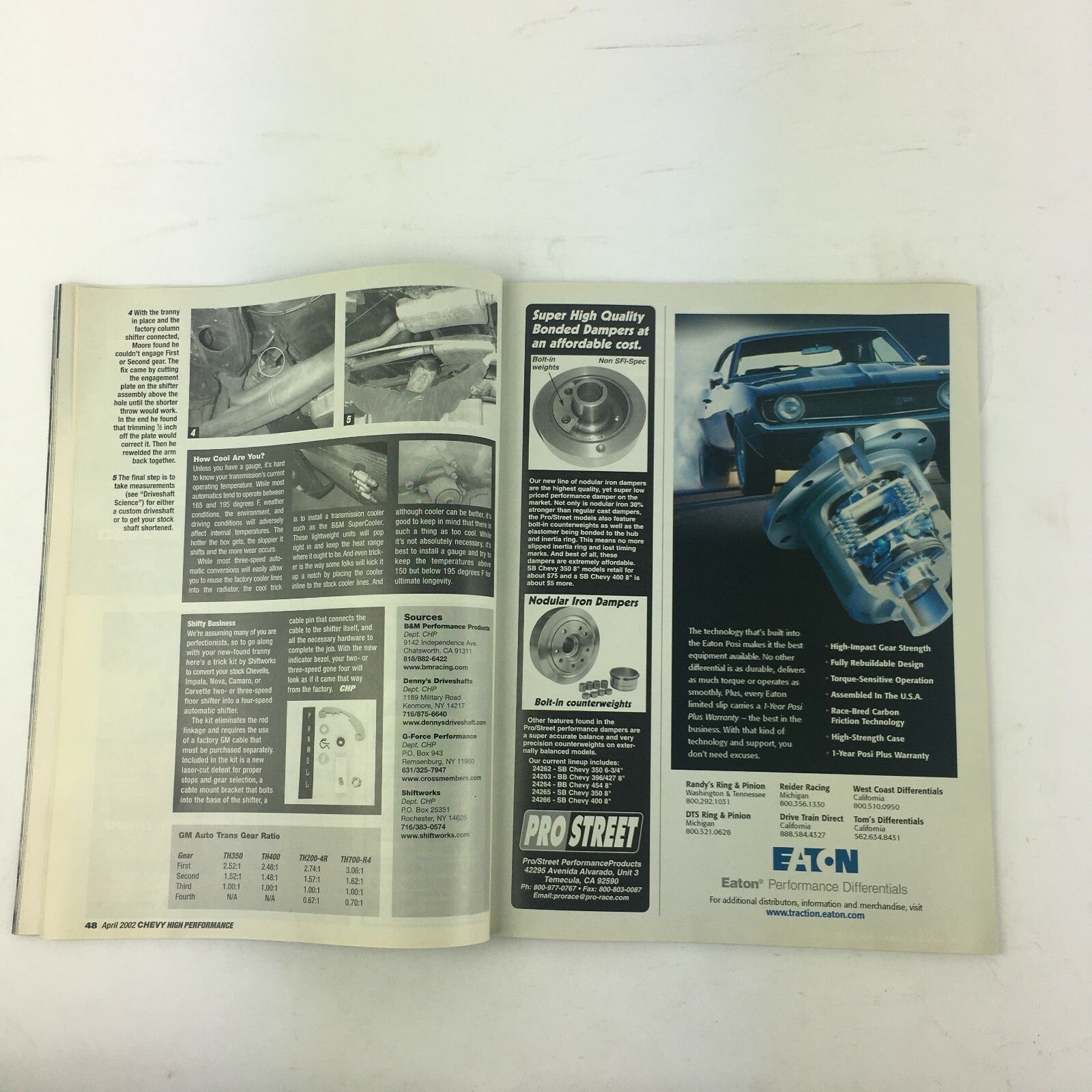 April 2002 Chevy High Performance Magazine Best Bolt-One Torque converter Basics