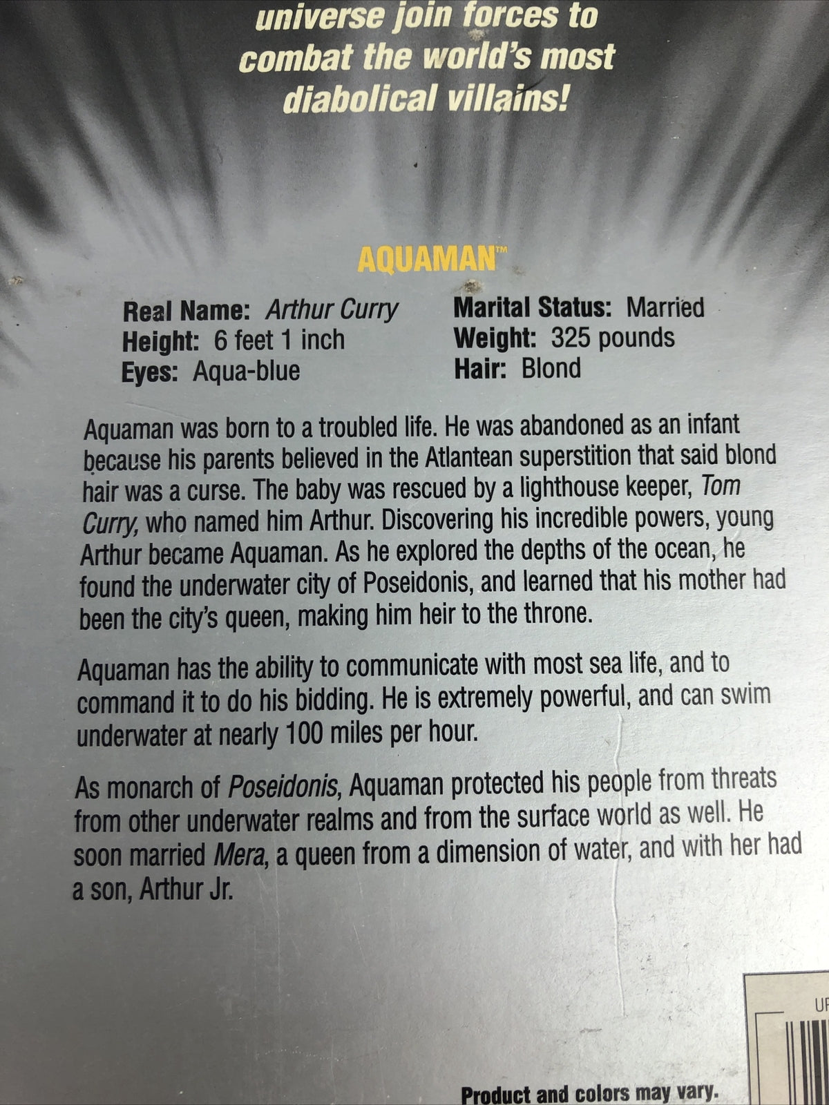 DC Superheroes Silver Age Collection Aquaman Action Figure 1999 - BRAND NEW