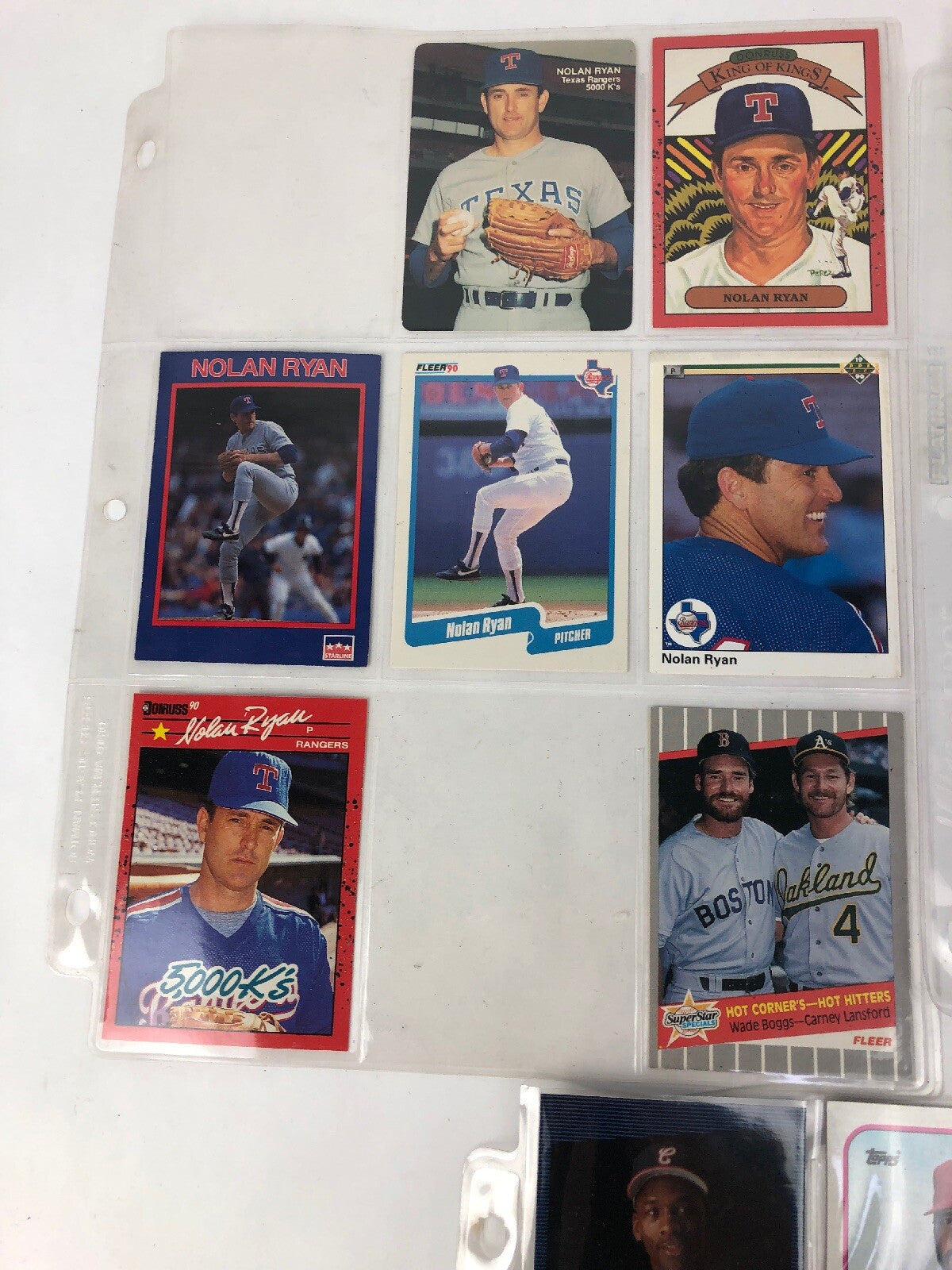 22 CARD LOT VINTAGE BASEBALL STARS GWYNN JORDAN RIPKEN RYAN BOGGS McGUIRE FS