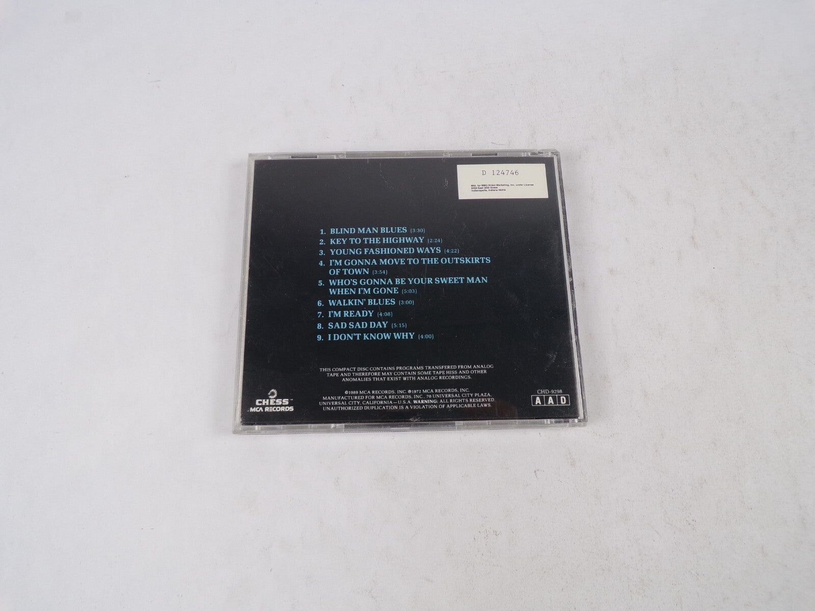 The London Muddy Waters Sessions Blind Man Blues Key To The Highway CD#34