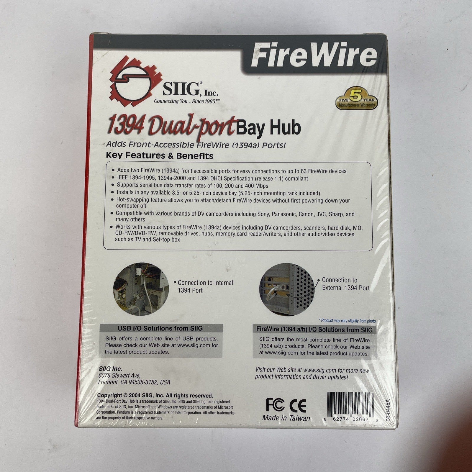SIIG 1394 Fire Wire NN2651 2-Port External Hub - Brand New Sealed