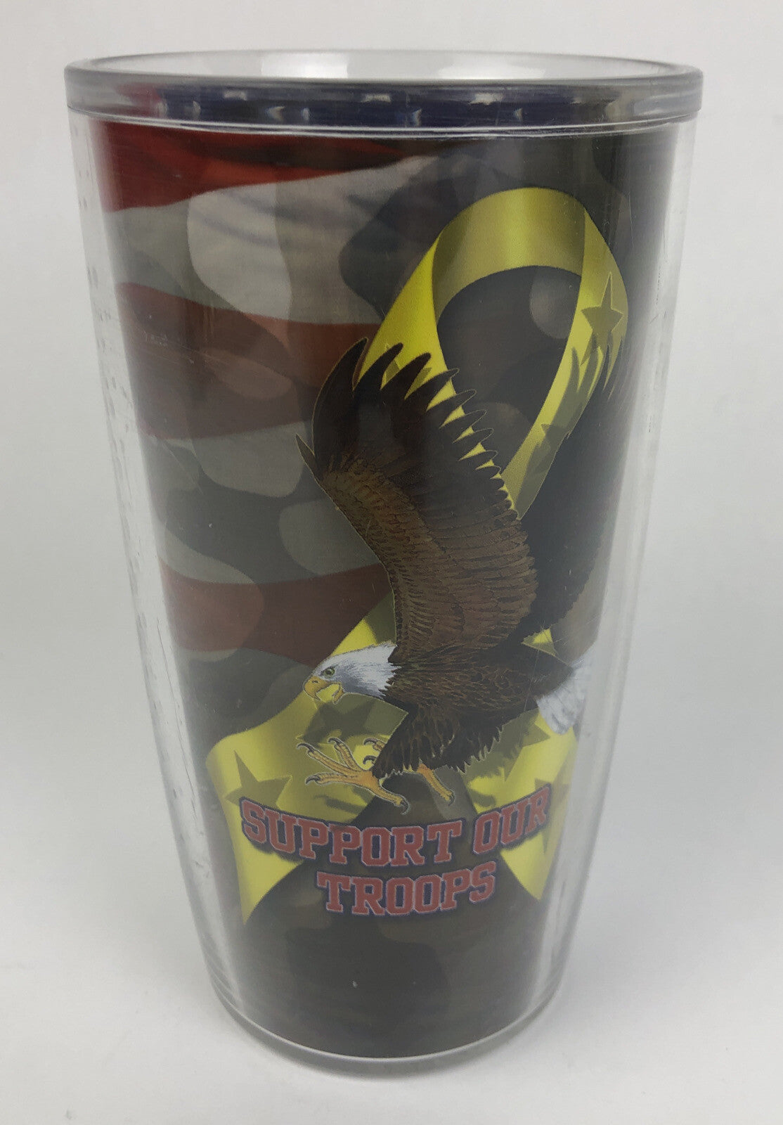 Tervis 24 Oz Tumbler Support Our Troops Guy Harvey Eagle America Flag Ribbon