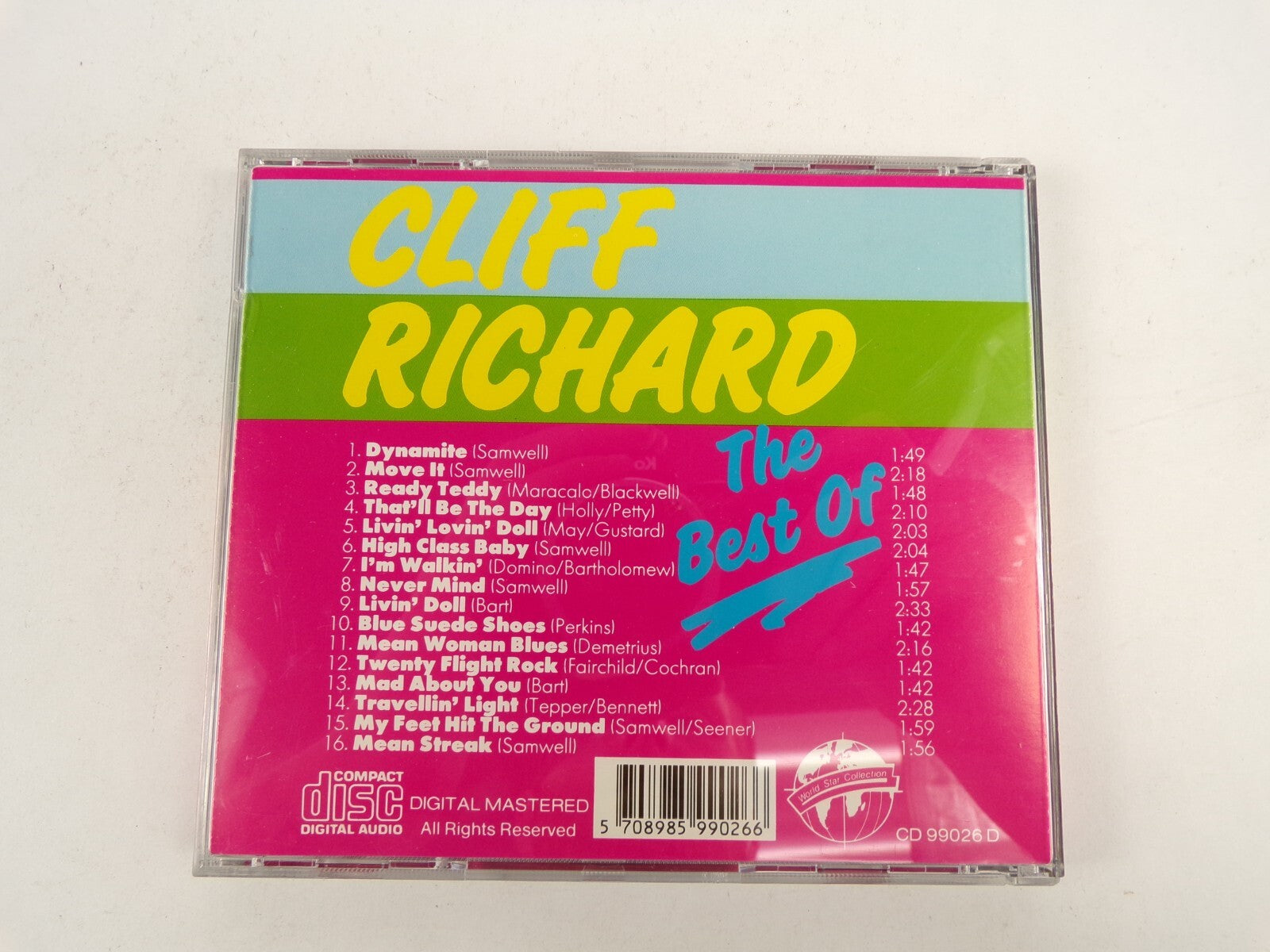Cliff Richard Dynamite Move It Never Mind Mean Streak livin' Doll CD#44