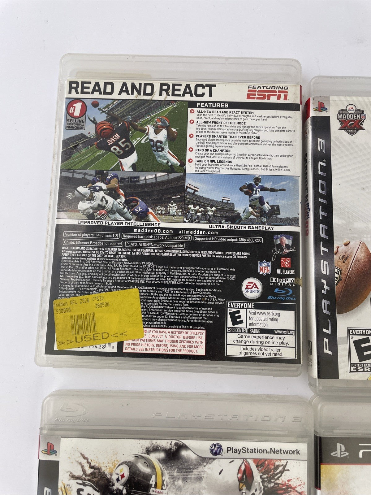 Madden PlayStation PS3 Video Games, Madden NFL 8, 9, 10. 11 - Guaranteed to Work