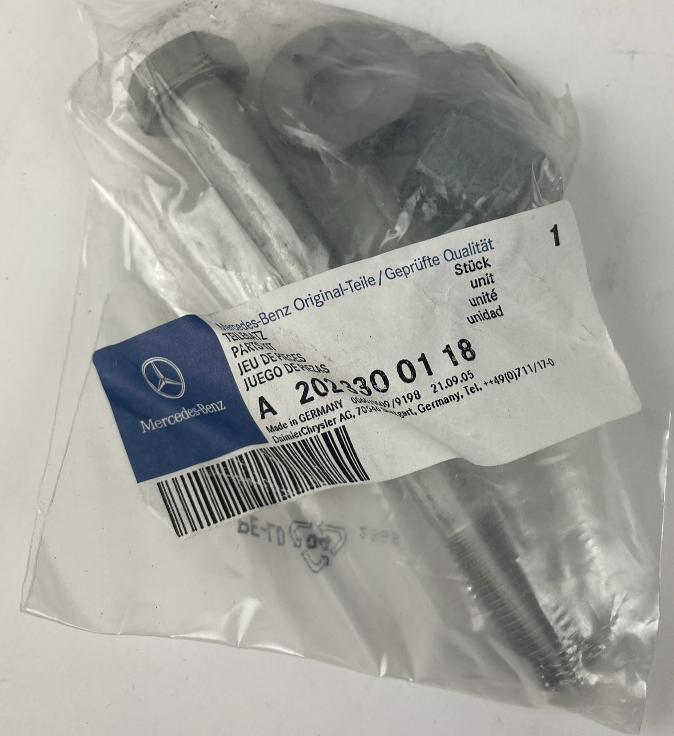 Camber Correction Screw FEBI BILSTEIN 07752 For MERCEDES-BENZ A2023300118