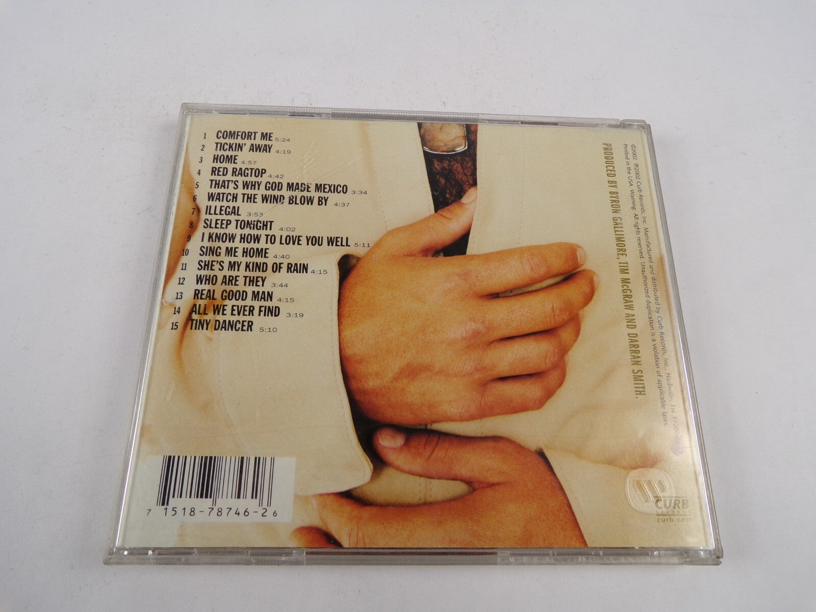 Tim Mcgraw Comfort Me Tickin' Away Red Ragtop Tiny Dancer Illegal CD#30