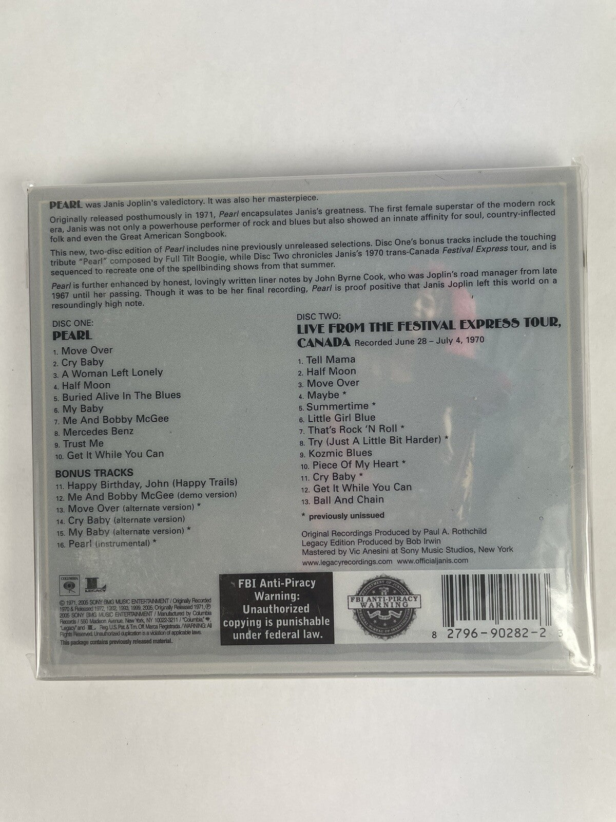 Janis Joplin- Pearl 2 Disc Cd Set Legacy Edition      #8