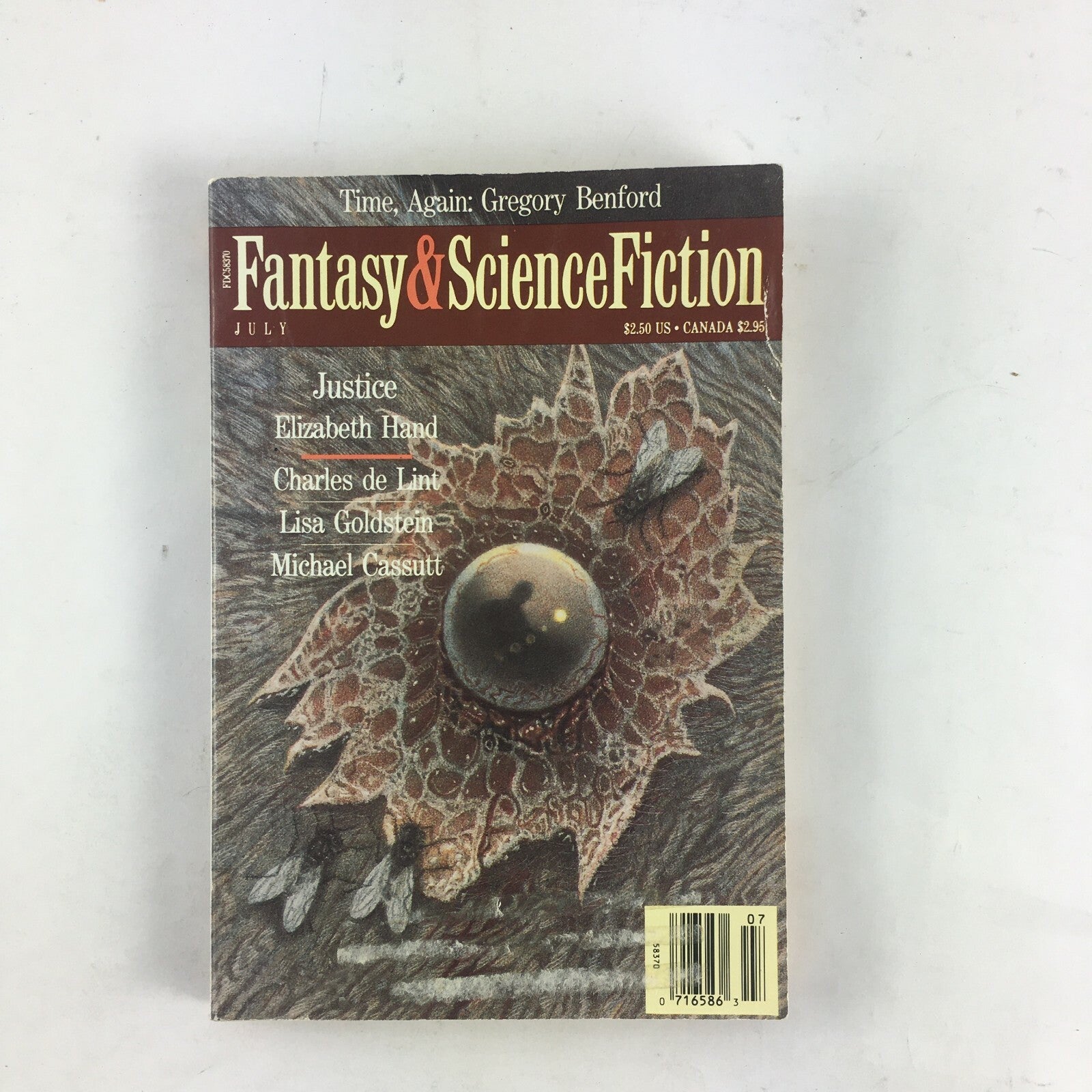 July Fantasy & Science Fiction Magazine Justice Elizabeth Hand Michael Cassutt