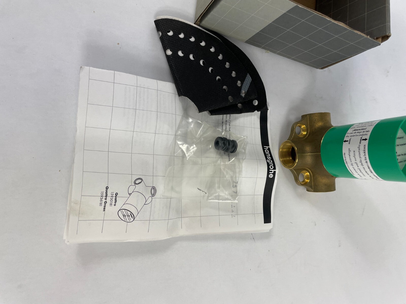 Hansgrohe Quattro Green 3-way solid brass diverter valve