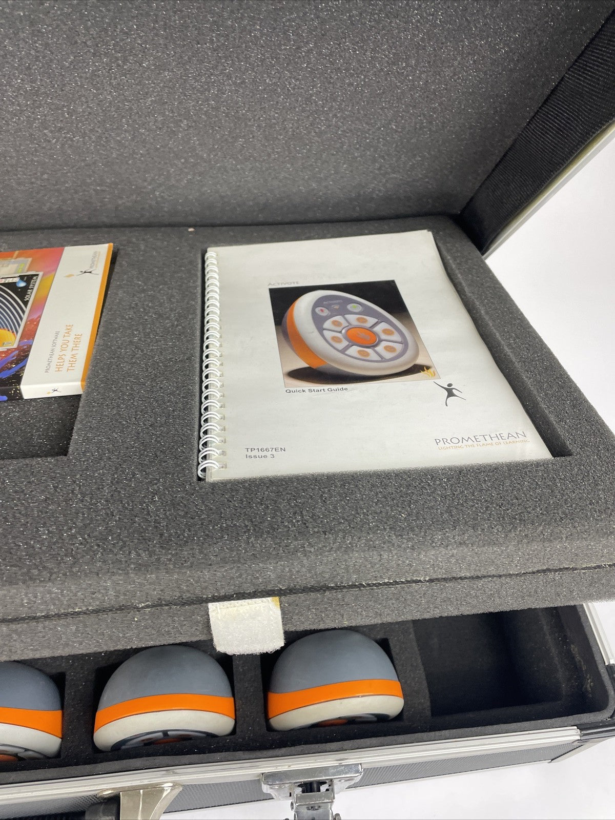 LOT OF 63 Promethean PRM-AV3-01 Activote Single Voting Pod w Protective Case VGC