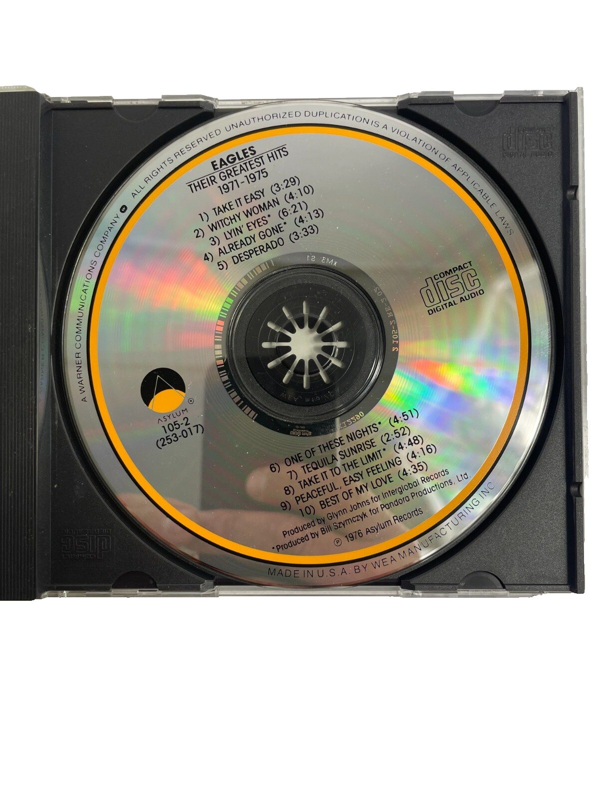 Eagles Their Greatest Hits 1971 - 1975 Take It Easy Witchy Woman Lyin' Eyes CD#6