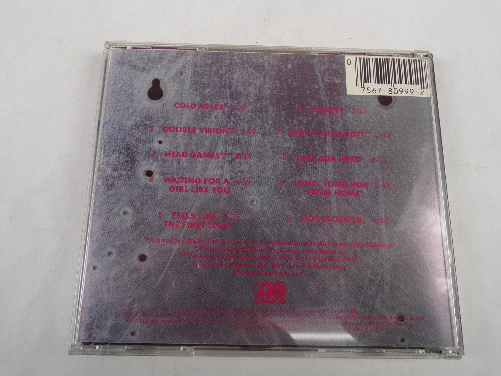 Foreigner Records Cold As Ice Double Vision Head Games Juck Box Hero CD#57