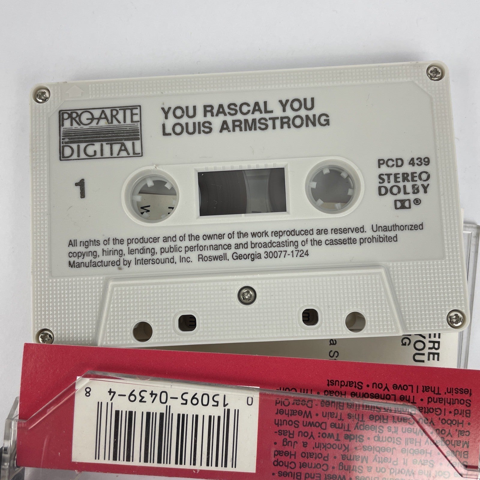 "I Wish You Were Dead You Rascal You" Louis Armstrong Cassette PCD 439 PROARTE