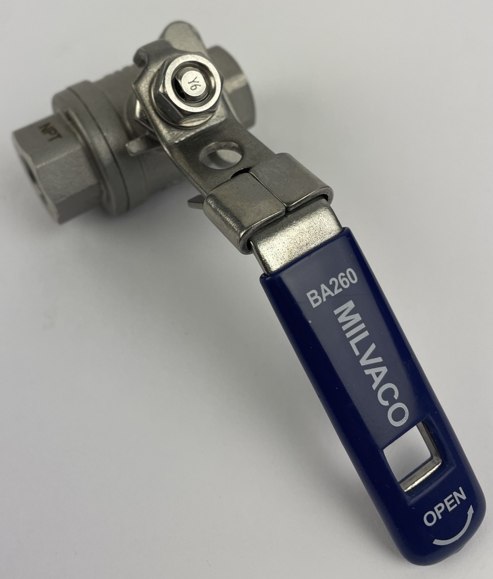 OEM MILVACO BA260 CF8M STAINLESS 1000 WOG 1/4” BALL VALVE  NOS