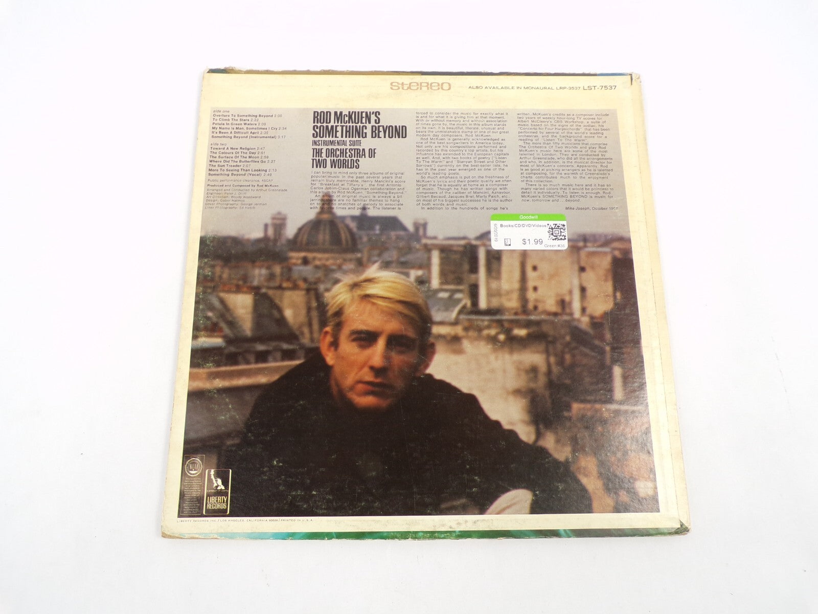 Rod McKoen's Something Beyond Instrumental Suite The Orchestra Of Two Worlds Arr