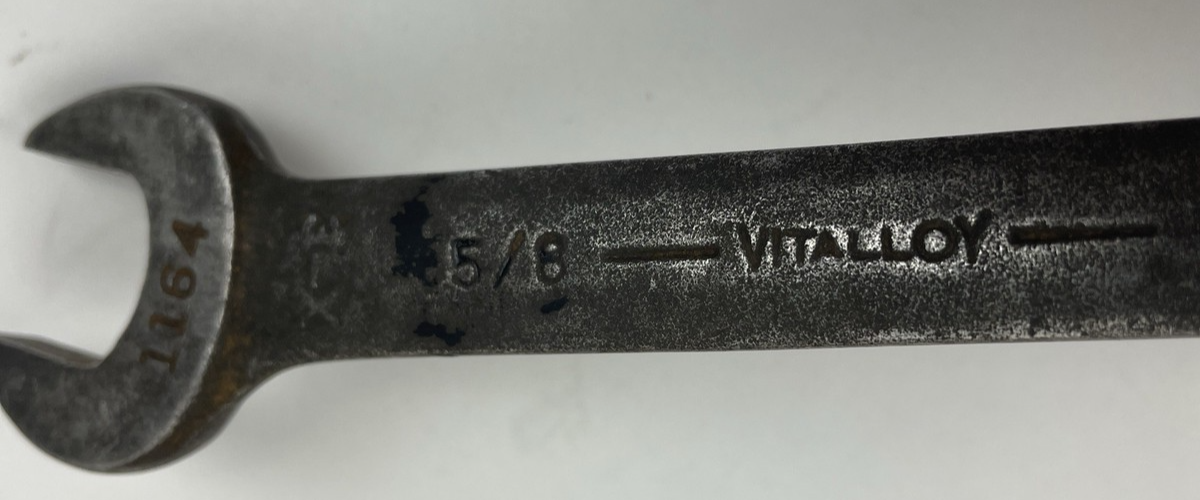 VINTAGE Billings 5/8" VITALLOY # 1 164 Combination Wrench Tool Made in the U.S.A